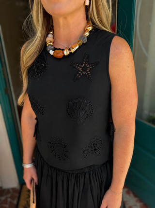 Nautical Eyelet Side Tie Top