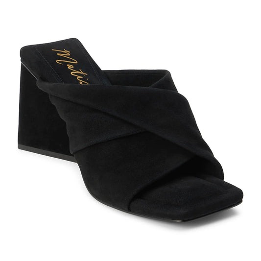 Black Dawson Suede Heel