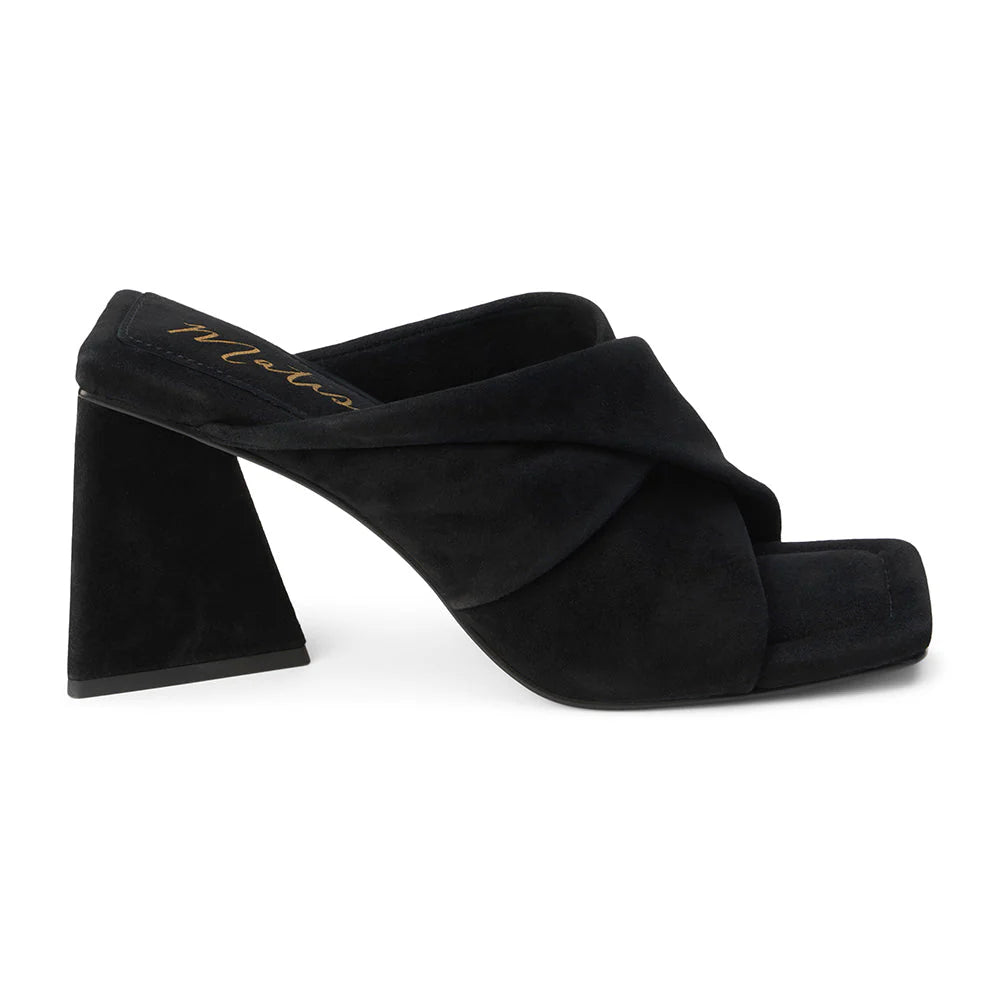 Black Dawson Suede Heel