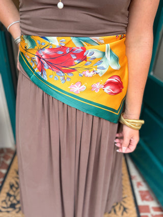 Yellow Floral Scarf
