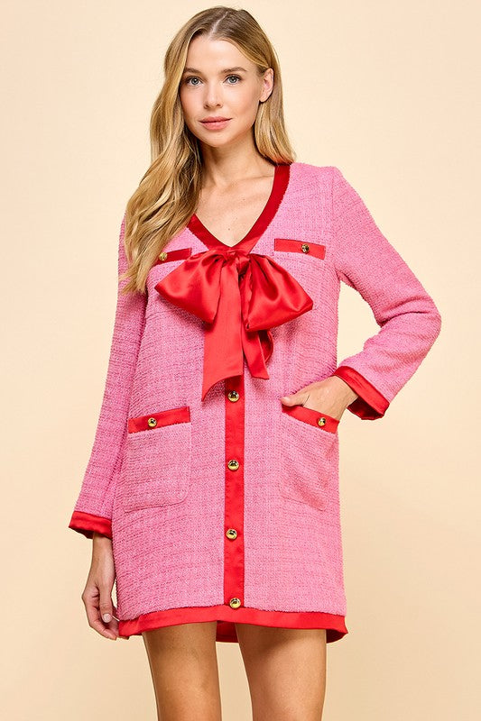 PREORDER Long Sleeve Bow Dress