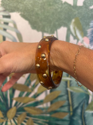 Tortoise Gold Grommet Bracelet