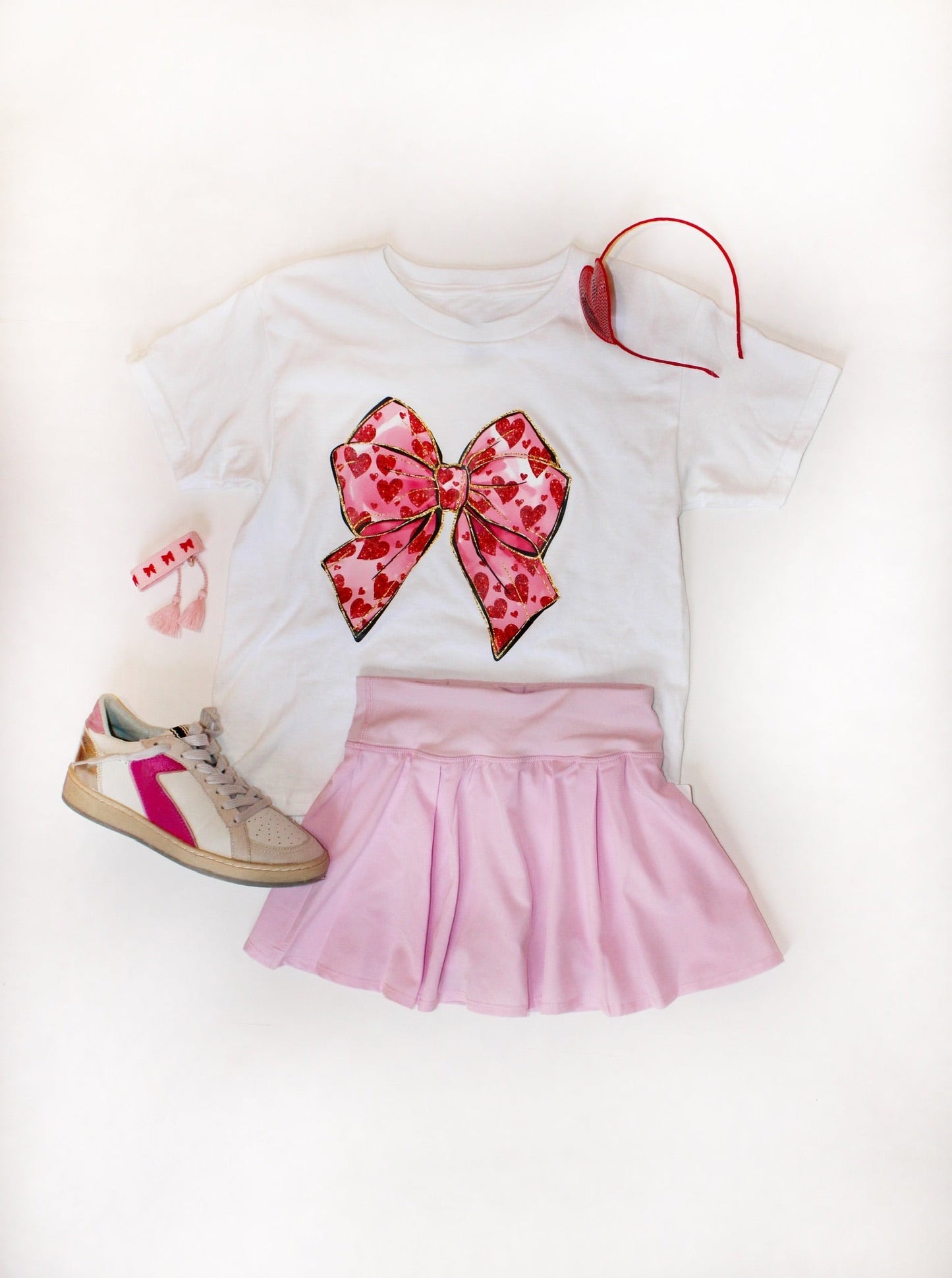 Girls Bow Heart Tee