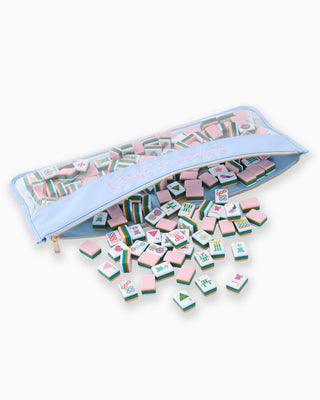 Light Blue Bamboo Mahjong Bag- Oh My Mahjong
