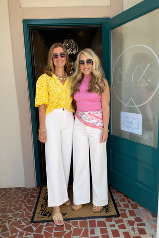 White High Waist Pants