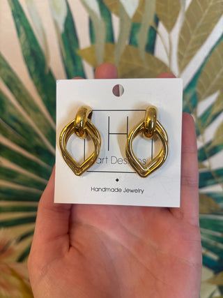 Lucy Gold Double Link Earring