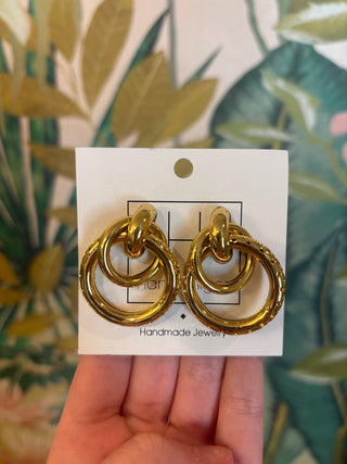 Interlock Gold Hoops