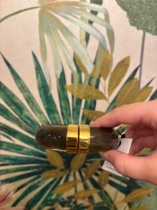 Acrylic Gold Detail Snap Bracelet