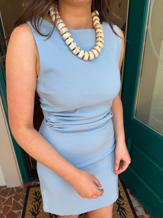 Boatneck Sleeveless Dress