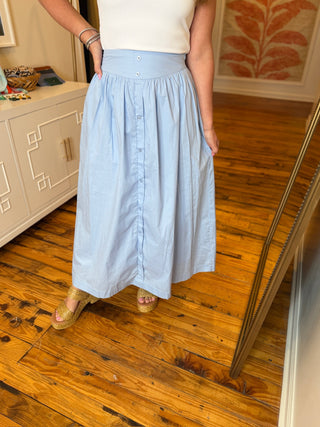 Baby Blue Maxi Skirt