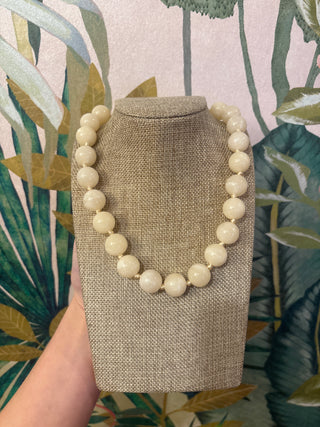 Ivory Bead Link Necklace