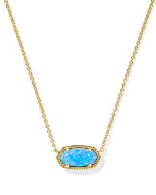 Elisa Gold Pendant Necklace - Periwinkle Opal