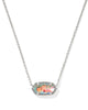 Elisa Silver Pendant Necklace in Dichroic Glass