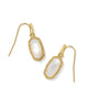 Lee Gold Drop Earrings in Ivory Mother-of-Pearl
