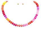 Red Multi Beaded Necklace