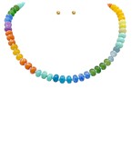 Multi Color Beaded Necklace