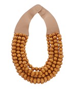 Brown Wooden Bead Necklace