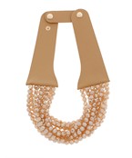 Taupe Multi Beaded Necklace