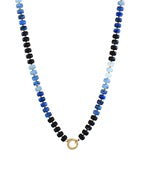 Multi Blue Beaded Necklace