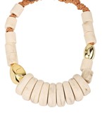 Cream Beaded Statement Necklace