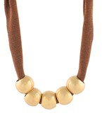 Bandana Mesh Fabric Bead Necklace