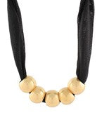 Bandana Mesh Fabric Bead Necklace