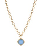Circle Stone Link Necklace