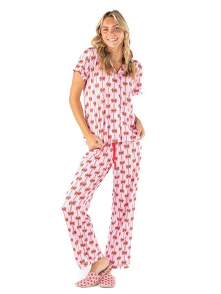 Pink & Red Bow Pajamas