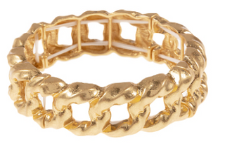 Textured Chunky Chain Shape Bracelet