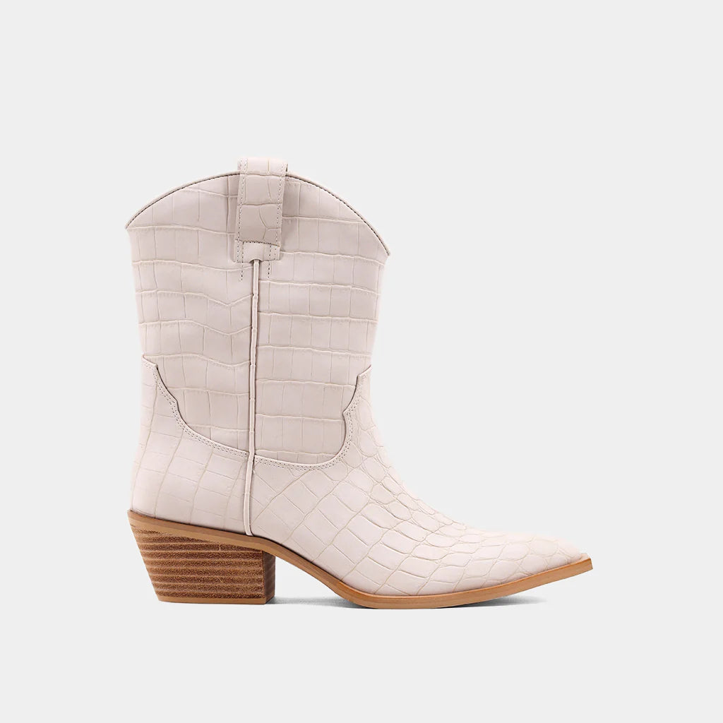 Taupe Croco Bootie