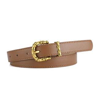 Camel Gold Buckle Belt