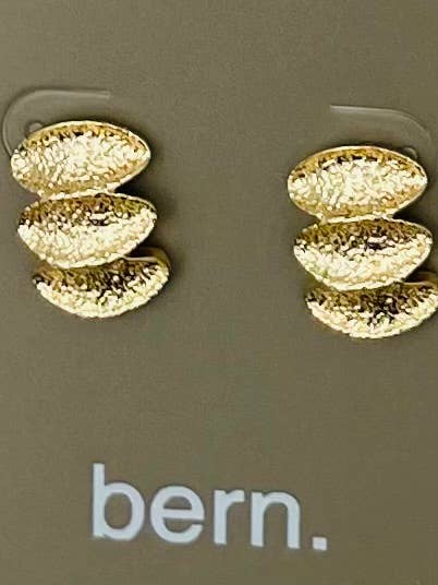 Gold Three Stack Stud