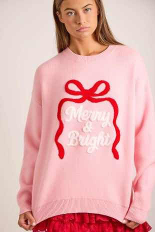 Merry & Bright Christmas Sweater Top