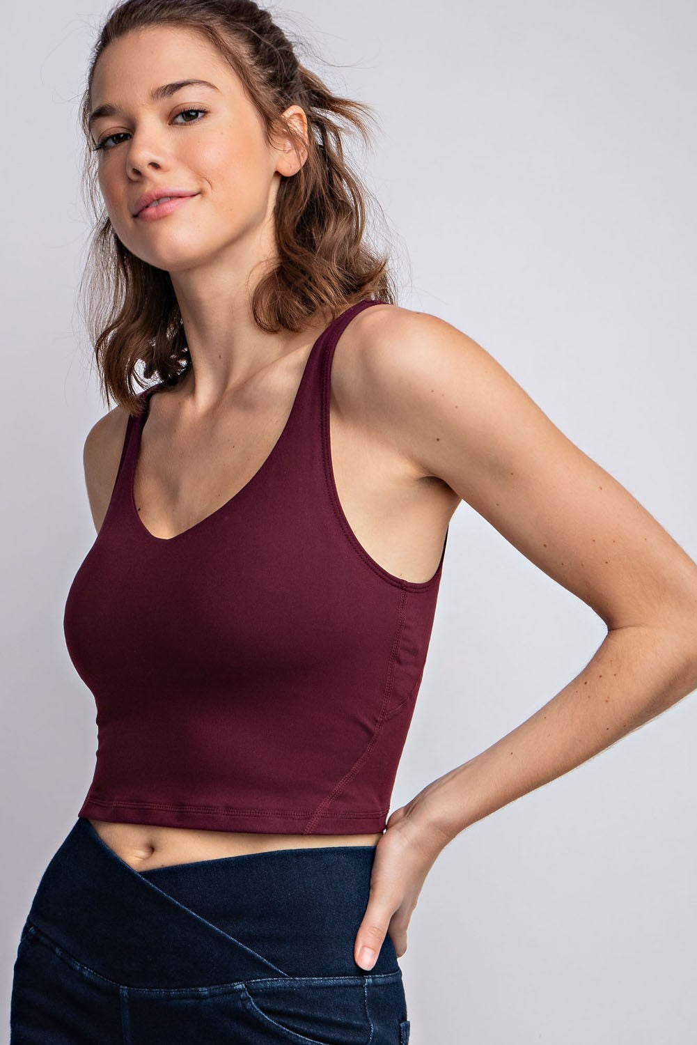 V Neck Yoga Top