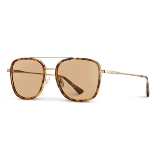 Gia Honeycomb Tortoise Polarized Square  Frame Sunglasses