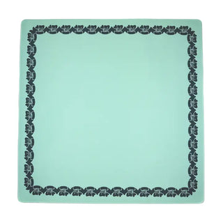Purple & Green  Flower Border Double Sided Mahjong Mat-The Mahjong House