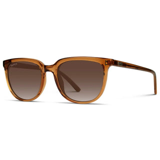 Abner Crystal Brown Polarized Square Sunglasses