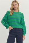 Green and Blue Striped Sweater