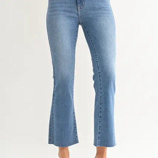Melinda Medium Wash Cropped Flare