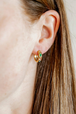 August Gold Huggie Earrings