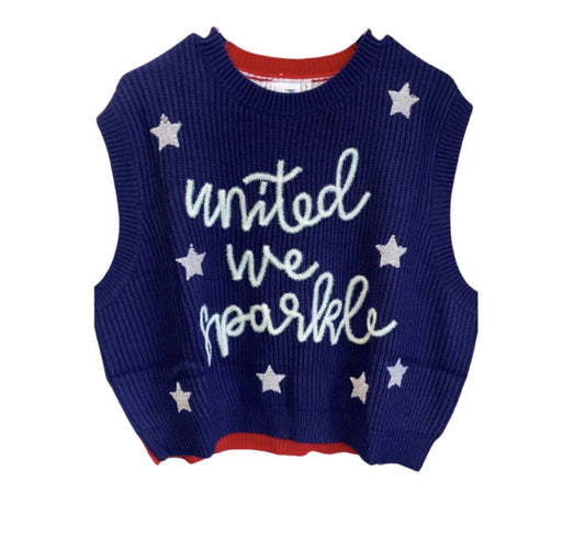 United We Sparkle Sweater Vest- Queen of Sparkles