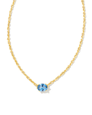 Cailin Gold Pendant Necklace in Blue Violet Crystal-Kendra Scott