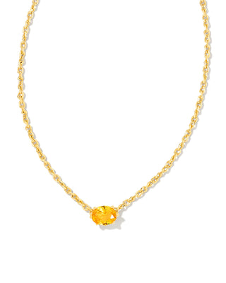 Cailin Gold Pendant Necklace in Golden Yellow Crystal-Kendra Scott