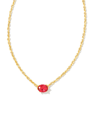 Cailin Gold Pendant Necklace in Burgundy Crystal-Kendra Scott