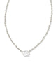 Cailin Silver Pendant Necklace in White CZ