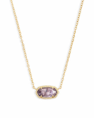 Elisa Gold Pendant Necklace - Amethyst