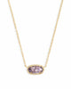Elisa Gold Pendant Necklace - Amethyst