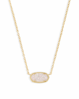 Elisa Gold Pendant Necklace - Iridescent Drusy