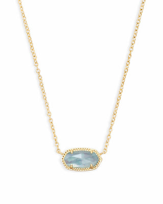 Elisa Gold Pendant Necklace in Light Blue Illusion-Kendra Scott