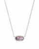 Elisa Silver Pendant Necklace in Amethyst